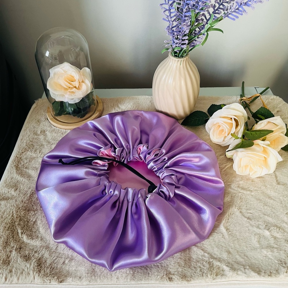 Satin Hair Bonnet Reversible and Adjustable
